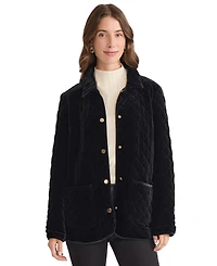 Jones New York Petite Long Sleeve Quilted Jacket