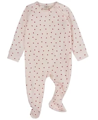 MeMoi Baby Clover-Print Hidden Zip Footie