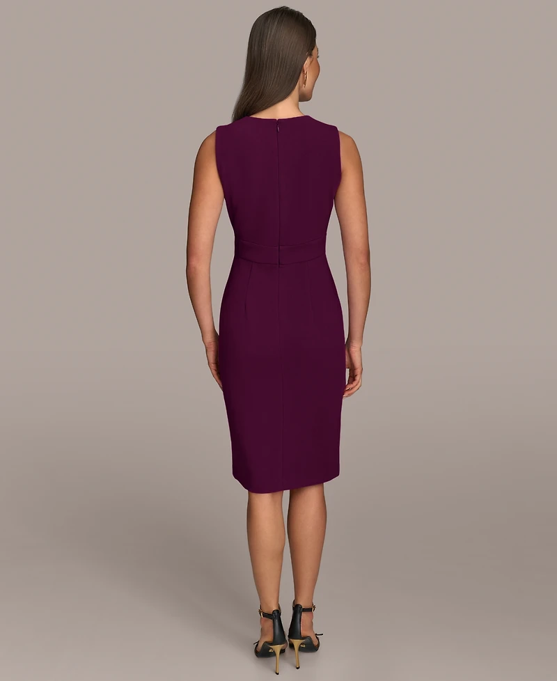 Donna Karan New York Women's Twist Hardware V-Neck Dress