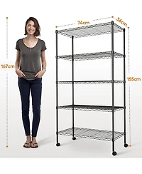 Flynama Simple Deluxe Heavy Duty 5-Shelf Shelving Unit