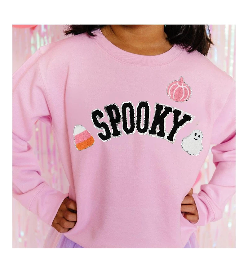 Sweet Wink Toddler Girls Spooky Patch Halloween Sweatshirt