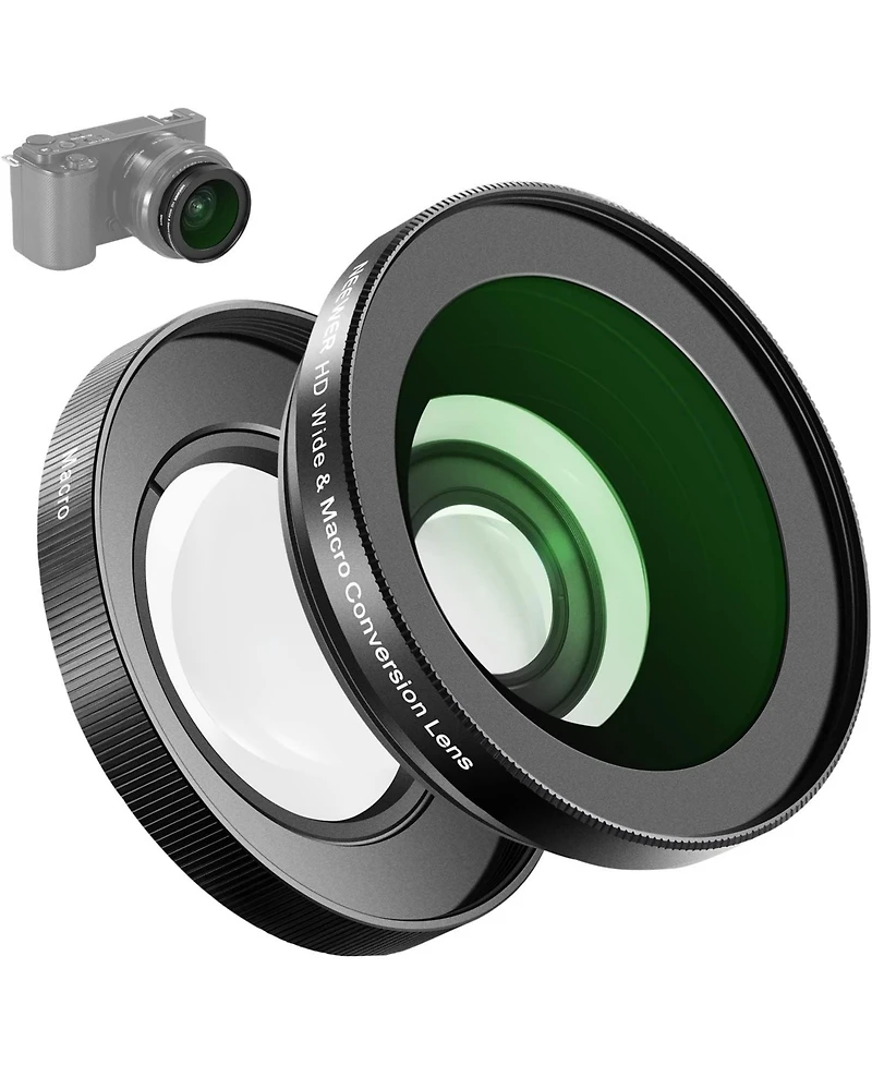 Neewer 40.5mm Hd Wide Angle Lens Compatible with Sony Zv-1F Zv-E10 A5000 A6000, 2 in 1 18mm Wide Angle & 10x Macro Additional Lens with Extension Tube