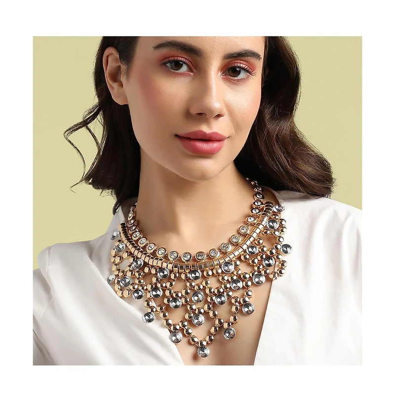 Sohi Chunky Stone Statement Necklace