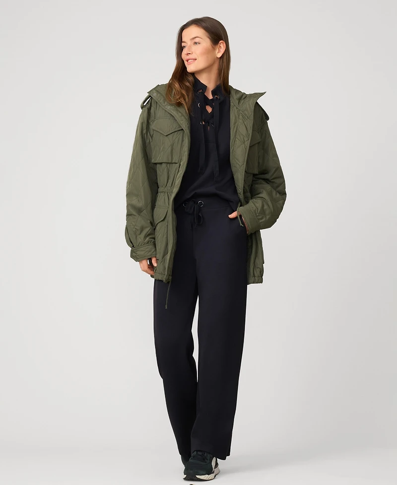 Cable & Gauge Grommet Detail Top Wide Leg Pant Lounge Set