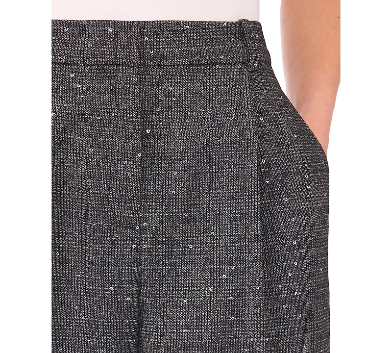 CeCe Women's Mid Rise Wide Leg Trousers