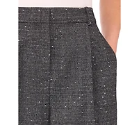 CeCe Women's Mid Rise Wide Leg Trousers