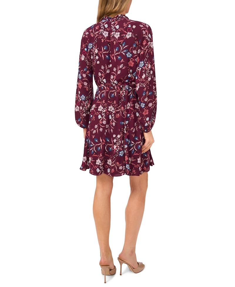 CeCe Women's Long Balloon Sleeve Dress
