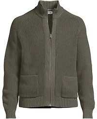 Lands' End Men's Long Sleeve Drifter Full Zip Cardigan Sweater