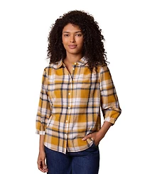 Celtic & Co. Women's Peter Pan Collar Checked Blouse