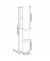 Boyel Living66.9" Tall Modern Bathroom Cabinet with Open Shelves For Laundry Rooms or Washrooms