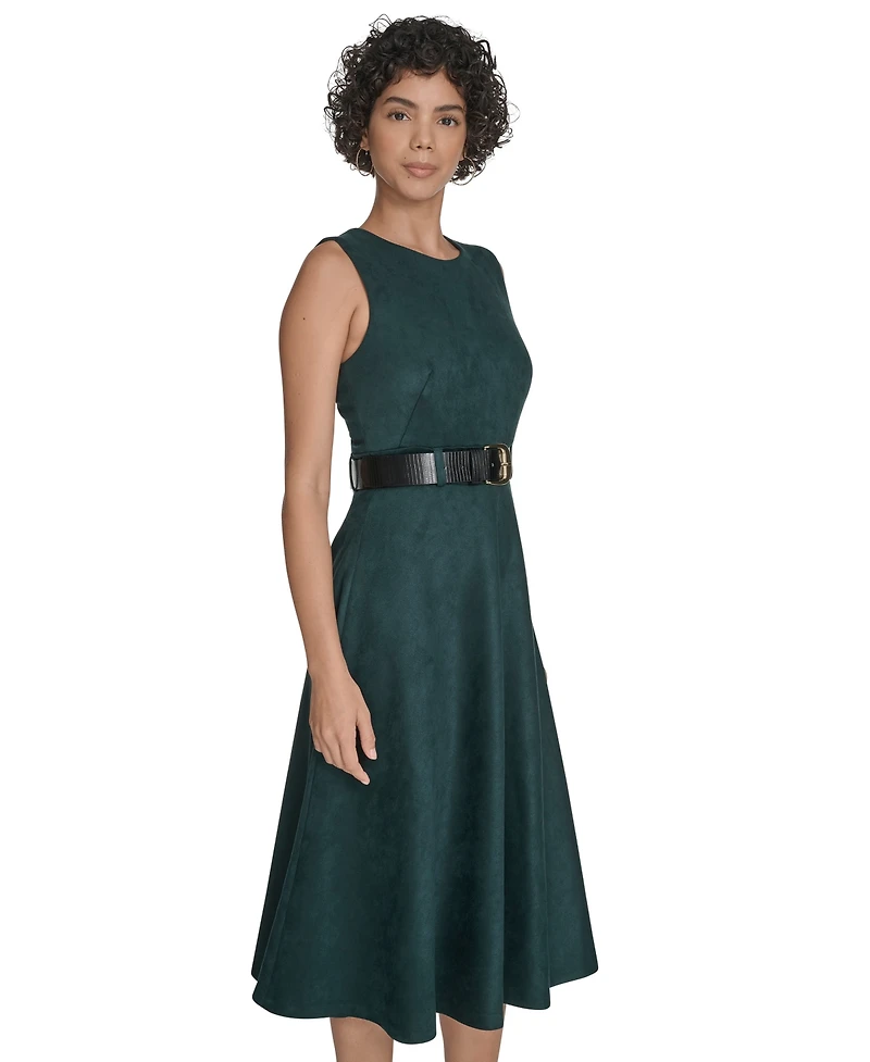 Calvin Klein Women's Belted Midi Dress