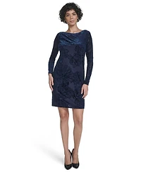 Calvin Klein Women's Velvet Burnout Shift Dress