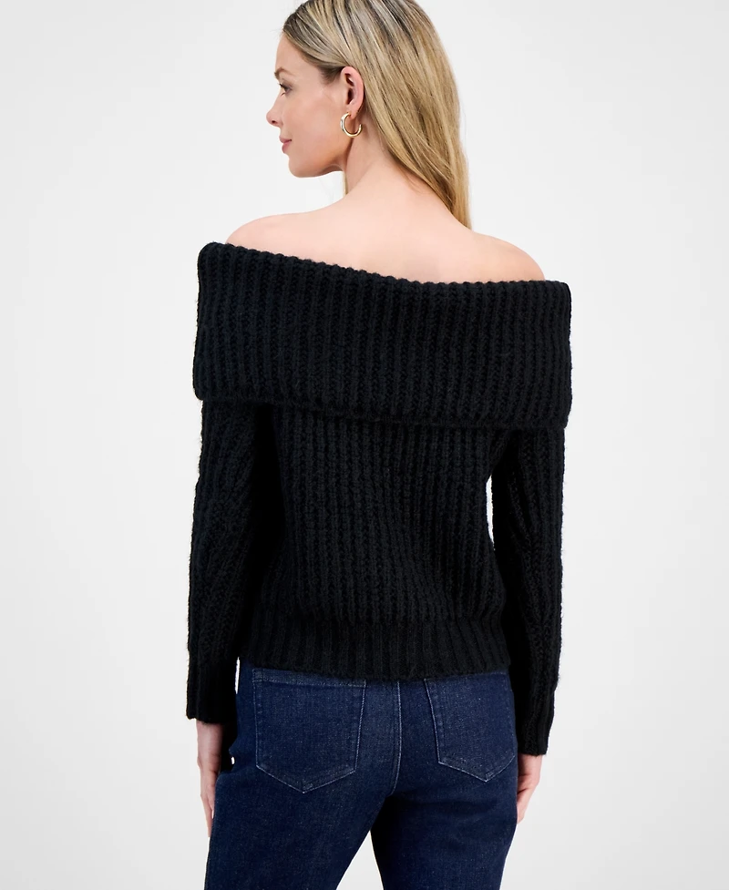 I.n.c. International Concepts Petite Lofty Off-The-Shoulder Sweater, Macy's Exclusive