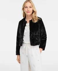I.n.c. International Concepts Petite Faux-Fur Long-Sleeve Jacket, Macy's Exclusive