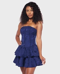 Alex & Sophia Juniors' Strapless Petal Dress