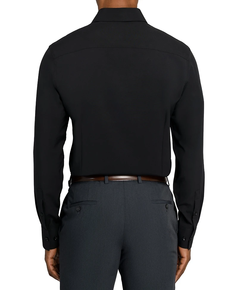 ConStruct Men's Solid Performance Stretch Cooling Comfort Dress Shirt
