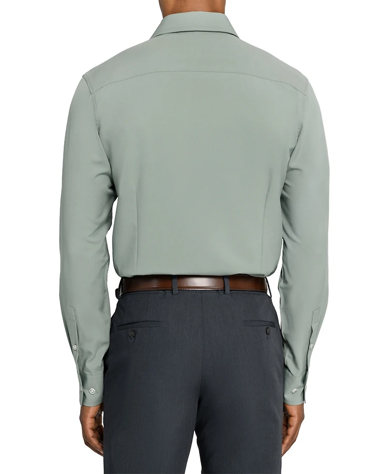 ConStruct Men's Solid Performance Stretch Cooling Comfort Dress Shirt