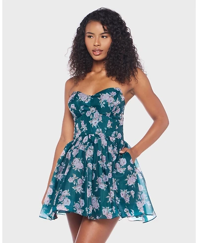 B Darlin Juniors' Strapless Short Dress