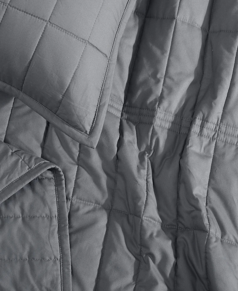 Calvin Klein Washed Percale Solid Cotton 2-Pc. Quilt Set, Twin