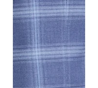 Tayion Collection Men's Classic-Fit Navy Plaid Suit Separates Jacket