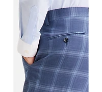 Tayion Collection Men's Classic-Fit Navy Plaid Suit Separates Pants