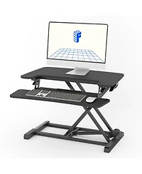 FlexiSpot M7 Series 28"W Manual Adjustable Standing Desk Converter, Black