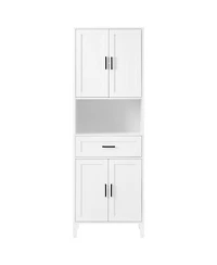 Casainc 70.9" Tall Freestanding Bathroom Cabinet with Drawer, Cabinets, 4 Soft-Close Doors, Adjustable Shelves and Open Storage