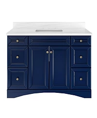Casainc 48-Inch Solid Wood Bathroom Vanity with Matching Top and Ceramic Basin