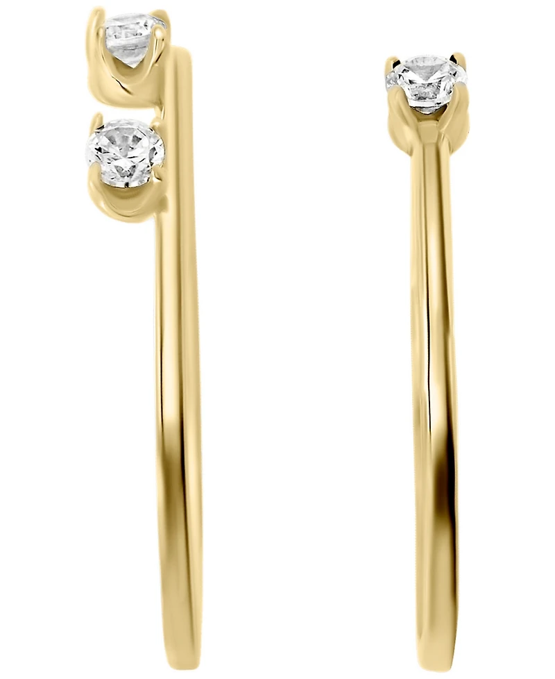 Macy's 2-Piece Cubic Zirconia Stackable Ring Set (0.48 ct. t.w.) in Gold Over Sterling Silver