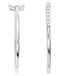 Macy's 2-Piece Cubic Zirconia Open Stackable Ring Set (0.23 ct. t.w.) in Sterling Silver