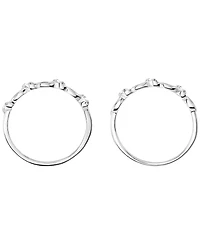 Macy's 2-Piece Cubic Zirconia Ring Set (0.12 ct. t.w.) over Sterling Silver
