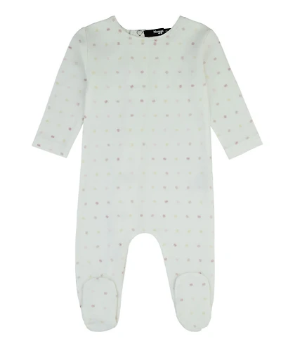 NoggiWear Baby Girls Polka Dot Footie