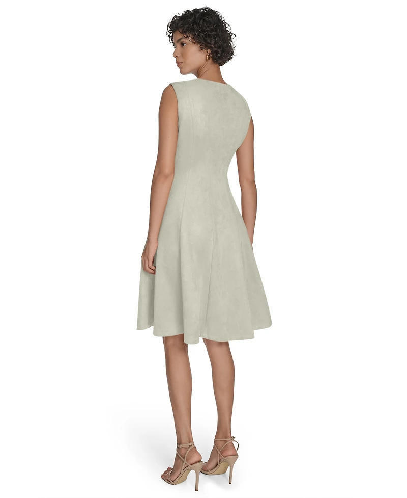 Calvin Klein Women's Sleeveless Fit and Flare Short Dress