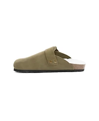 Sheep Lined Strap Detail Clog
