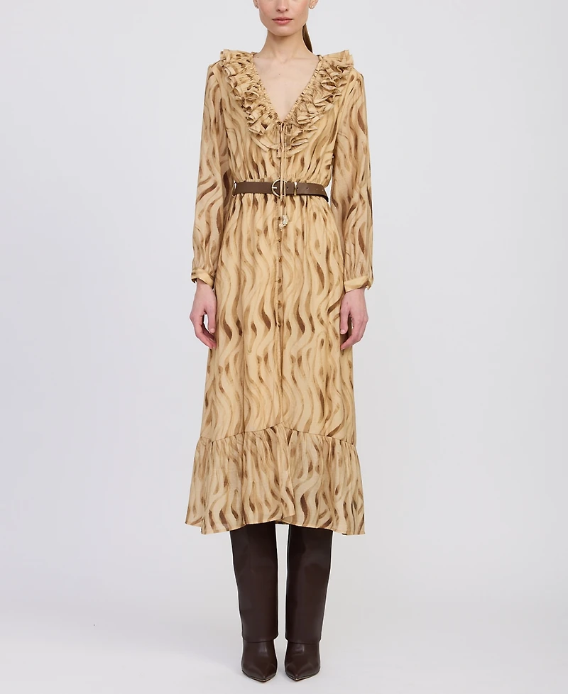 En Saison Women's Avayah Ruffle Midi Dress