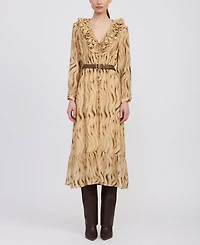 En Saison Women's Avayah Ruffle Midi Dress
