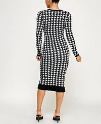 Bcx Juniors' Long Sleeve Midi Sweater Dress