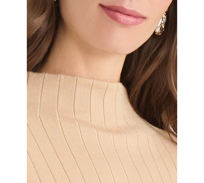 Jones New York Women's Wide Rib Funnel Neck Sweater