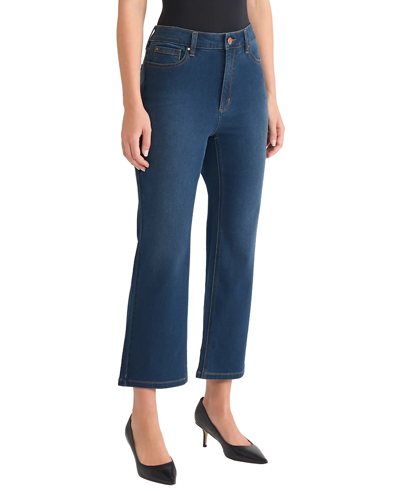 Jones New York Women's City Denim Lexington Crop Flare Jeans
