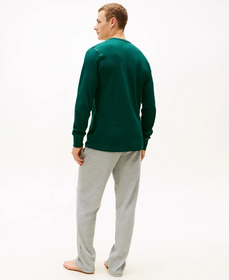 Tommy Hilfiger Men's Waffle-Knit Long-Sleeve Crewneck Thermal Top