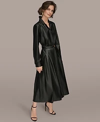 Donna Karan New York Women's Button Front Midi Dress