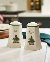Spode Christmas Tree Hexagonal Salt & Pepper Shakers