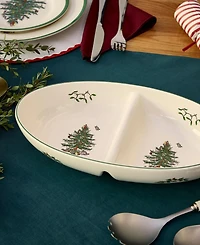 Spode Christmas Tree Traditional Tree Large Divided Server