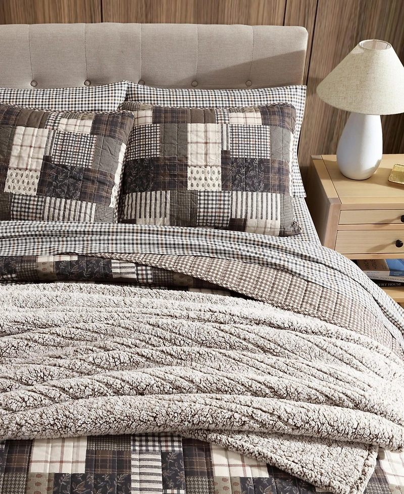 Eddie Bauer Antique Cotton Reversible 3-Pc. Quilt Set, King