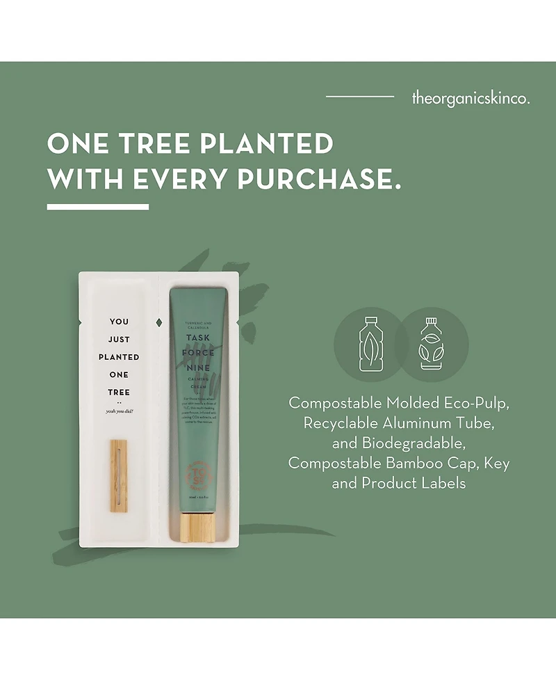 The Organic Skin Co Task Force Nine Calming Cream & Organic Face Moisturizer | Calming Calendula Cream For Sensitive & Irritated Skin | For Men and Wo