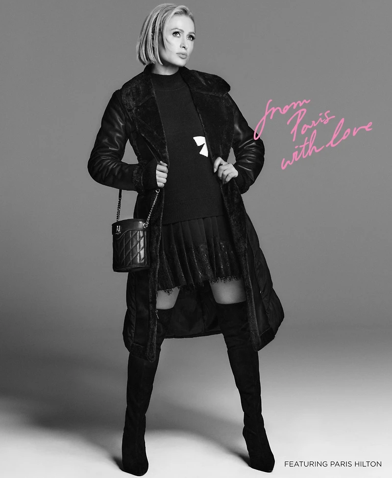 Karl Lagerfeld Paris Long Belted Puffer Coat