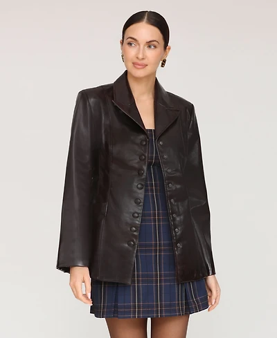 Avec Les Filles Women's Notch Collar Flared Jacket