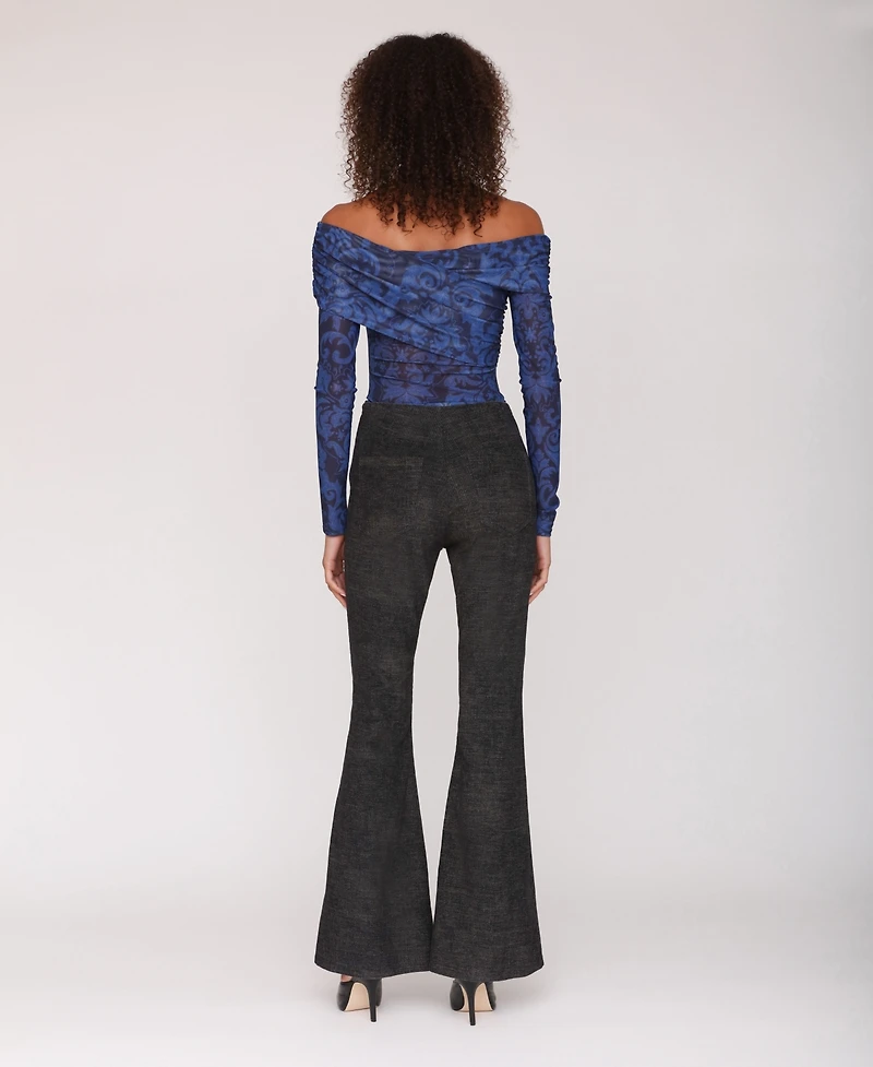 Avec Les Filles Women's Lace-Up Flare Pants