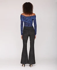 Avec Les Filles Women's Lace-Up Flare Pants