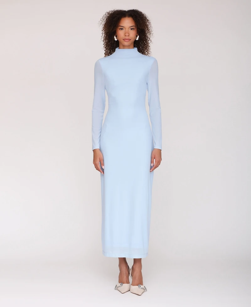 Avec Les Filles Women's Mock Neck Maxi Dress